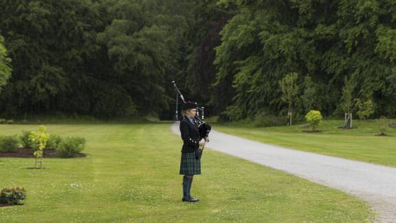 Bagpipes at Balmoral Castle opening